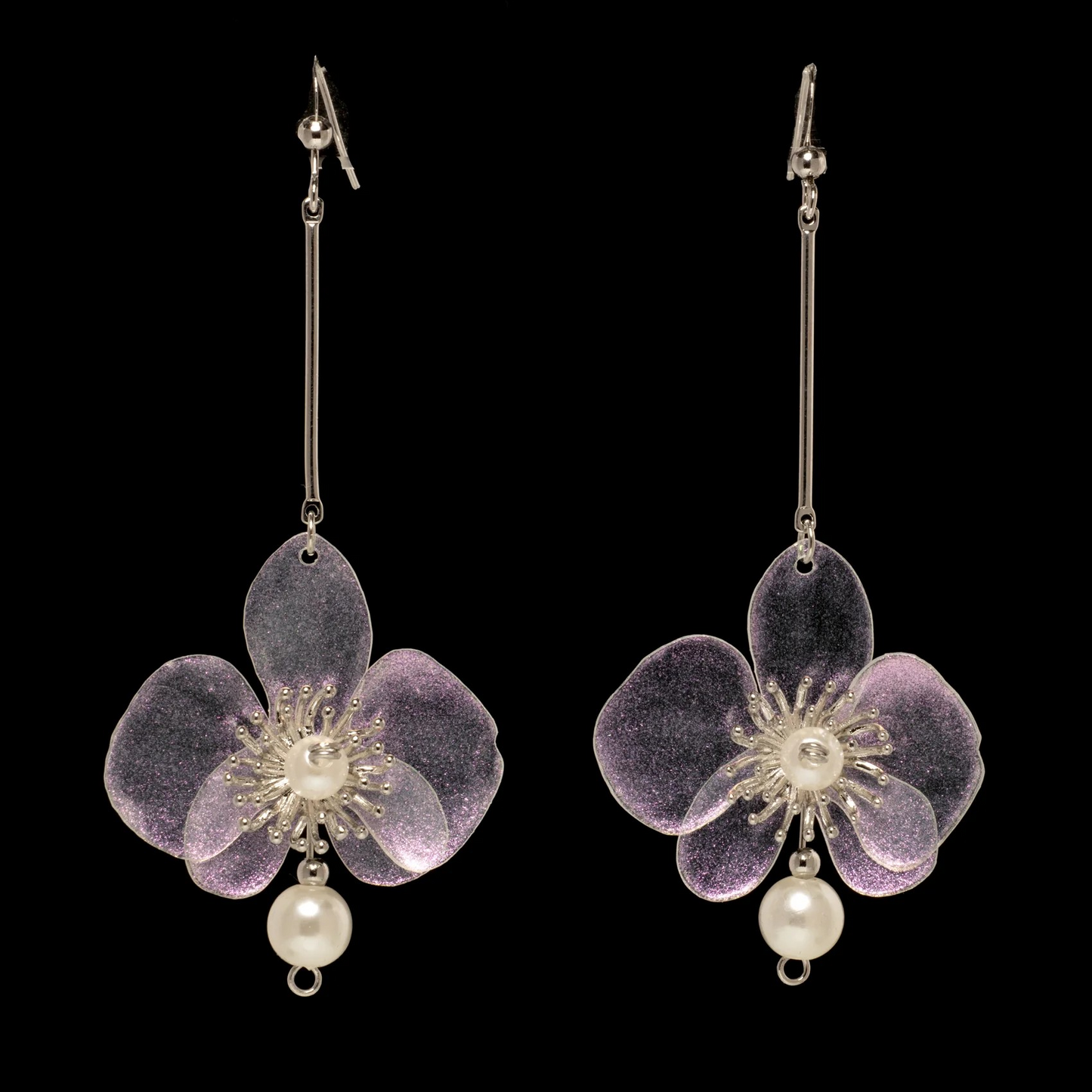 Upcycle With Jing - Butterfly Orchid Pearl Earrings