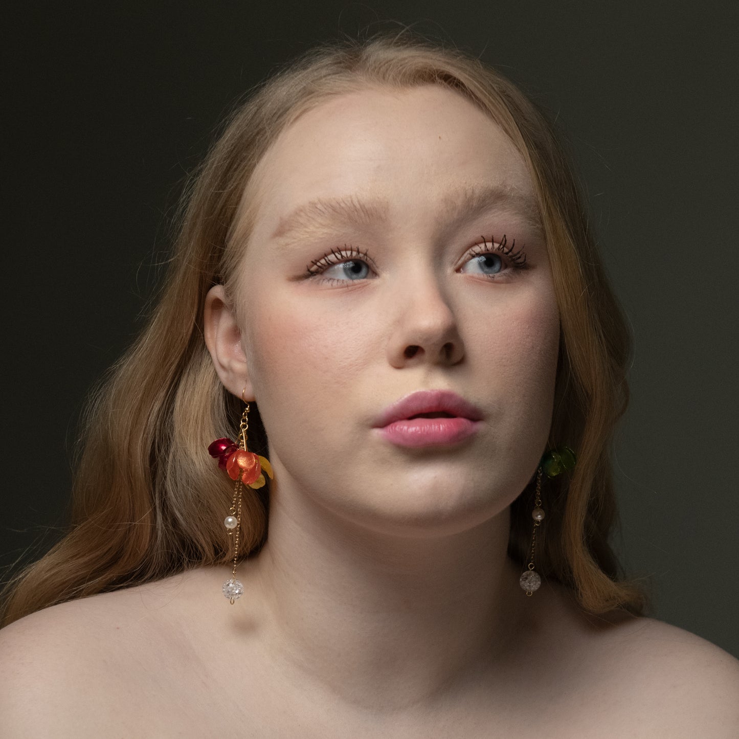 Upcycle With Jing - Triple-Flower Drop Earrings
