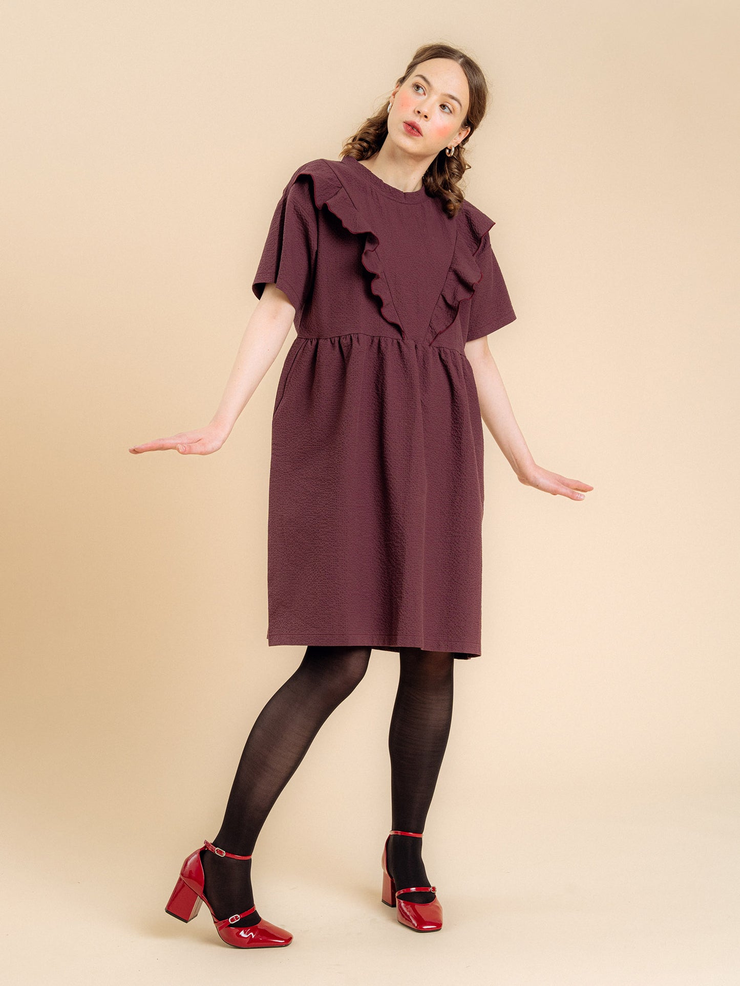 Aarre Leea Dress Burgundy