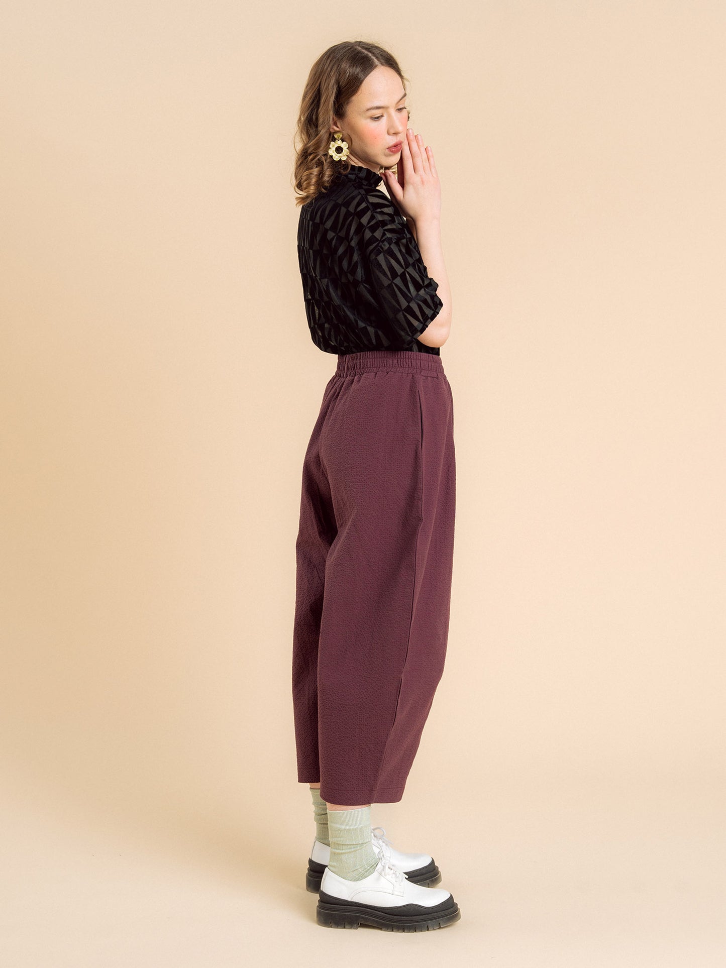 Aarre Magda Housut Burgundy