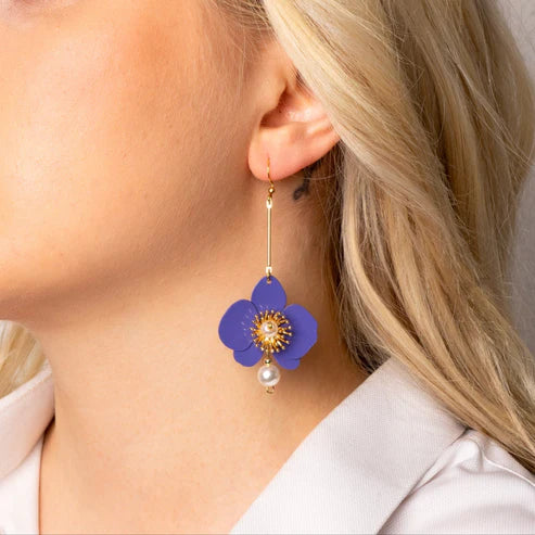Upcycle With Jing - Butterfly Orchid Pearl Earrings