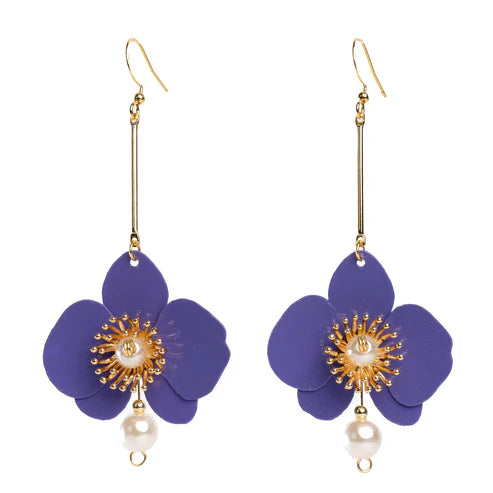 Upcycle With Jing - Butterfly Orchid Pearl Earrings