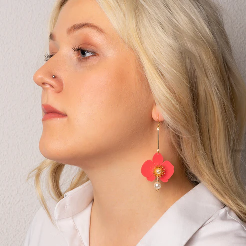 Upcycle With Jing - Butterfly Orchid Pearl Earrings