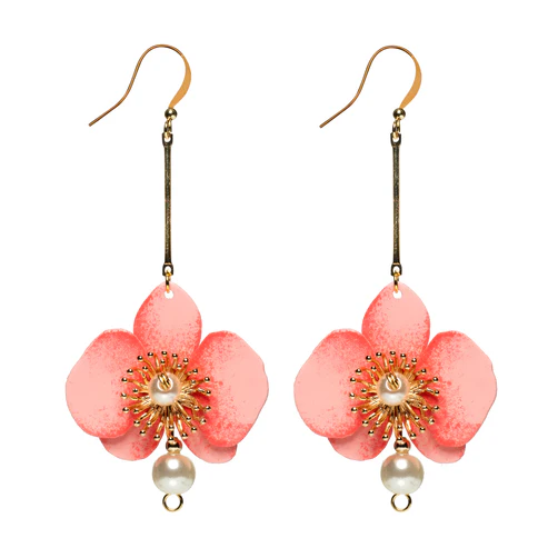 Upcycle With Jing - Butterfly Orchid Pearl Earrings
