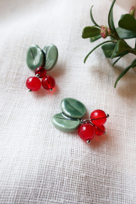 Titiduu -Earrings Lingonberry