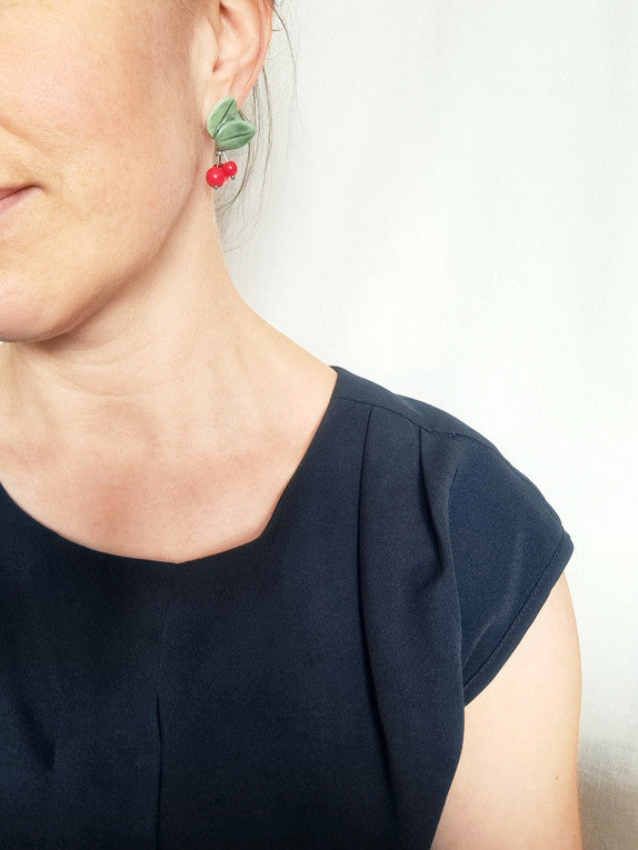 Titiduun Puolukka Korvakorut