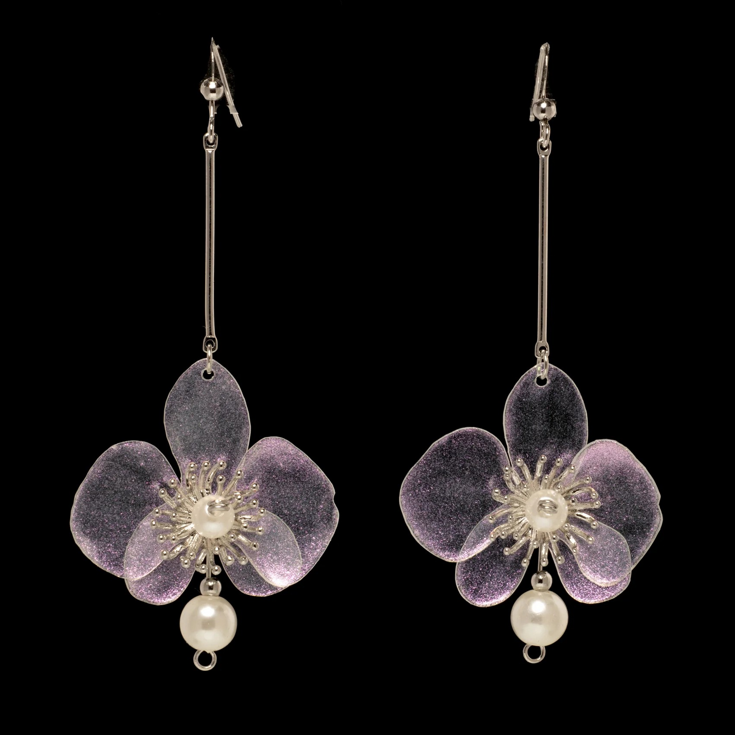 Upcycle with Jing - Butterfly Orchid Pearl Earrings