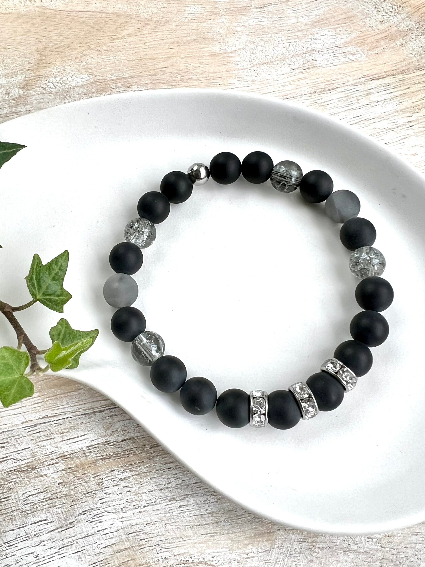 Zen Design Bracelet White-Grey