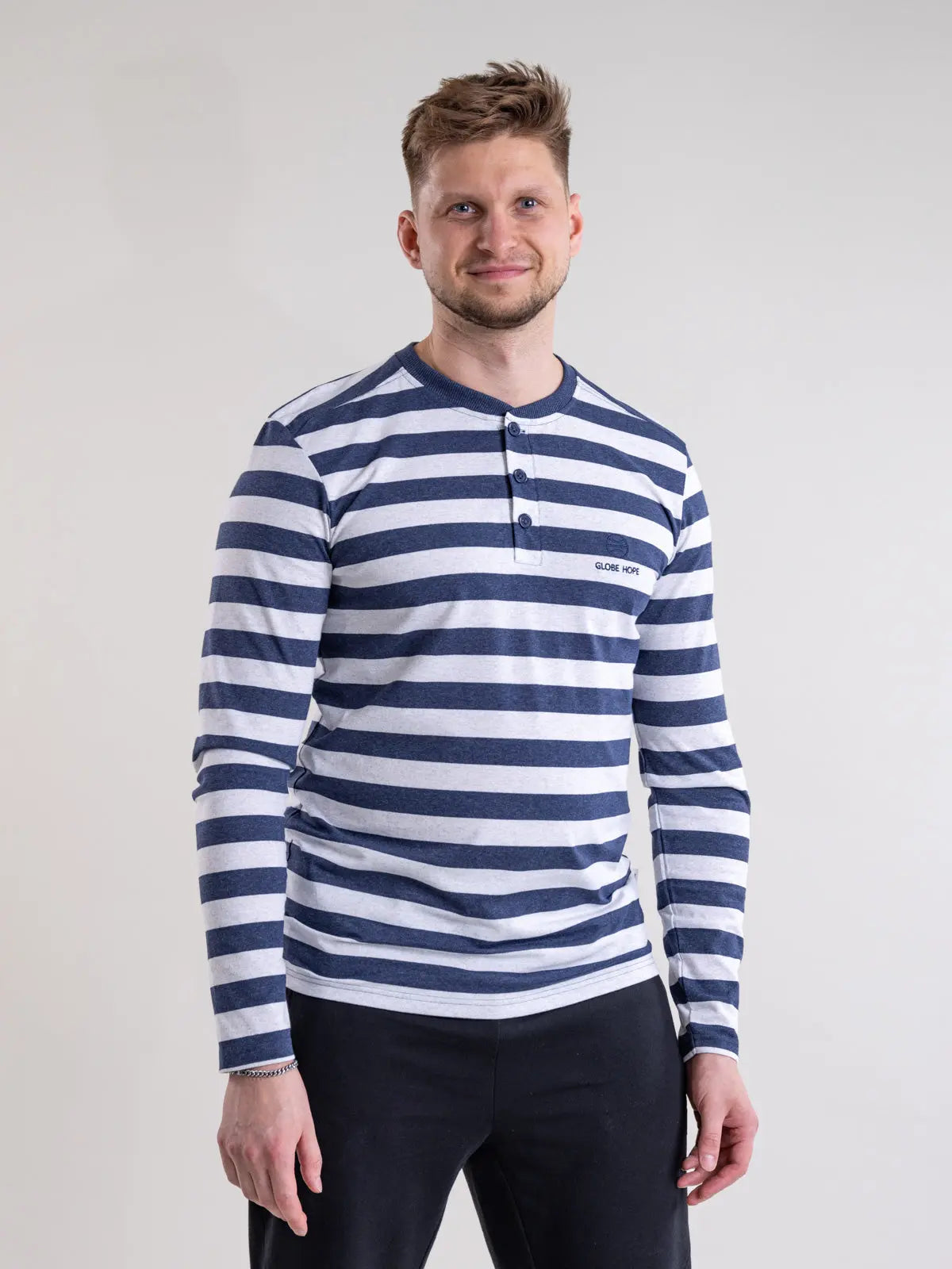 Globe Hope KUNTTA Shirt Navy-White Striped
