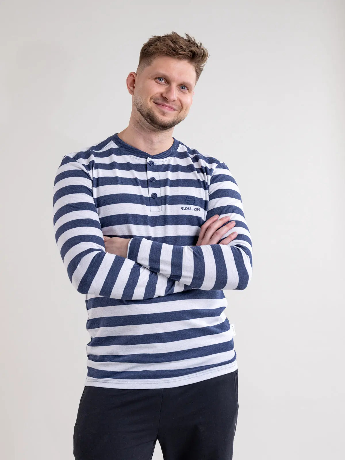Globe Hope KUNTTA Shirt Navy-White Striped