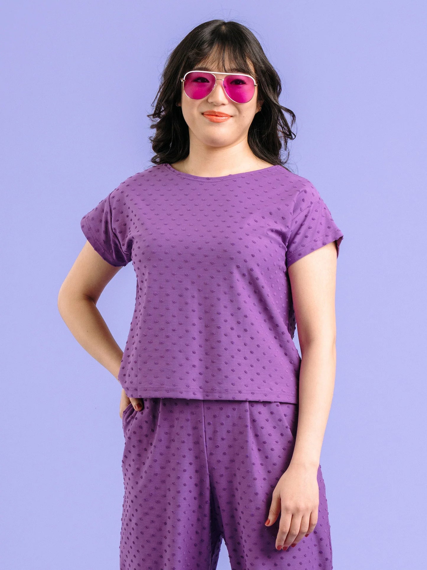 Aarre Cecily Top - Purple Dot 