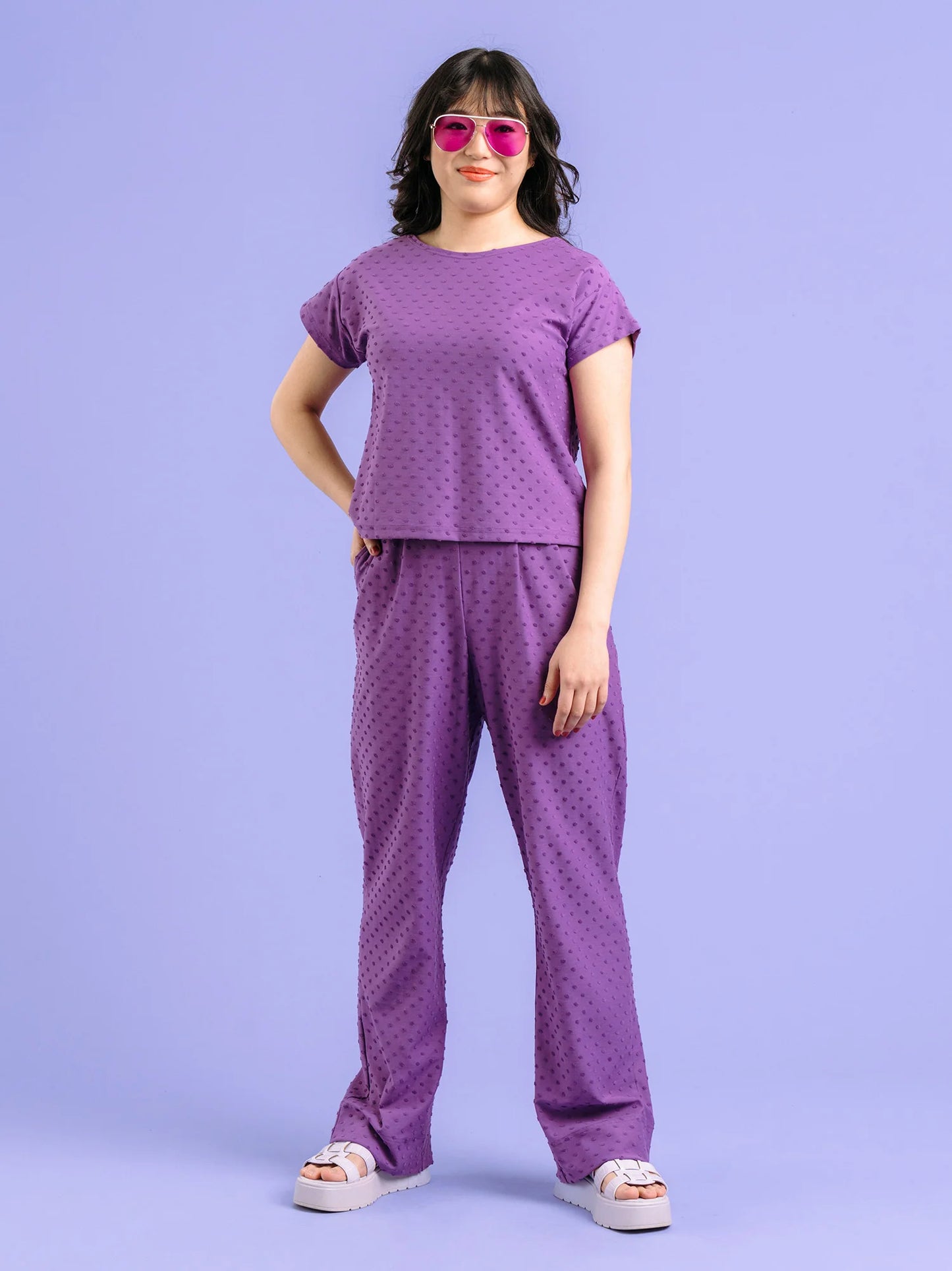 Aarre Cecily Top - Purple Dot 