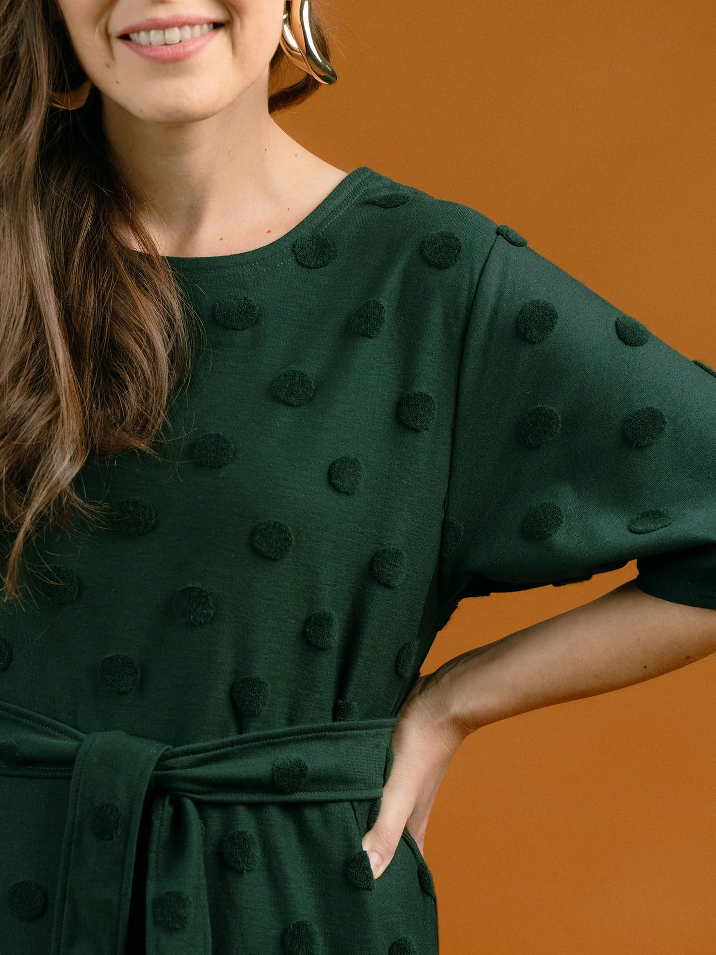 Aarre Guadalupe Dress - Green Big Dot