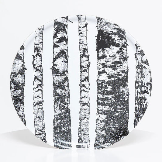 Marjaana Niskanen Tray Favorite Tree Birch - Black-white 35 cm