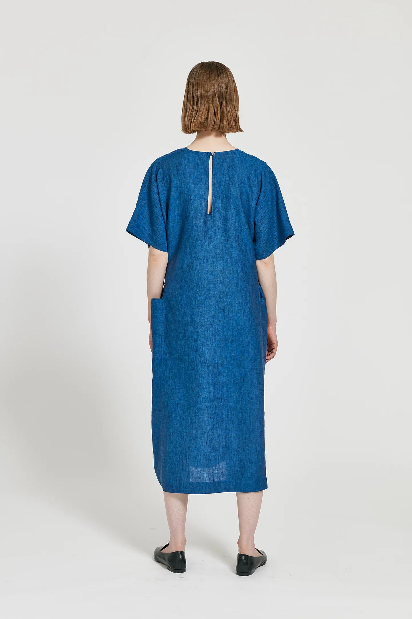 Maska Mari Linen Dress - Deep Night Blue