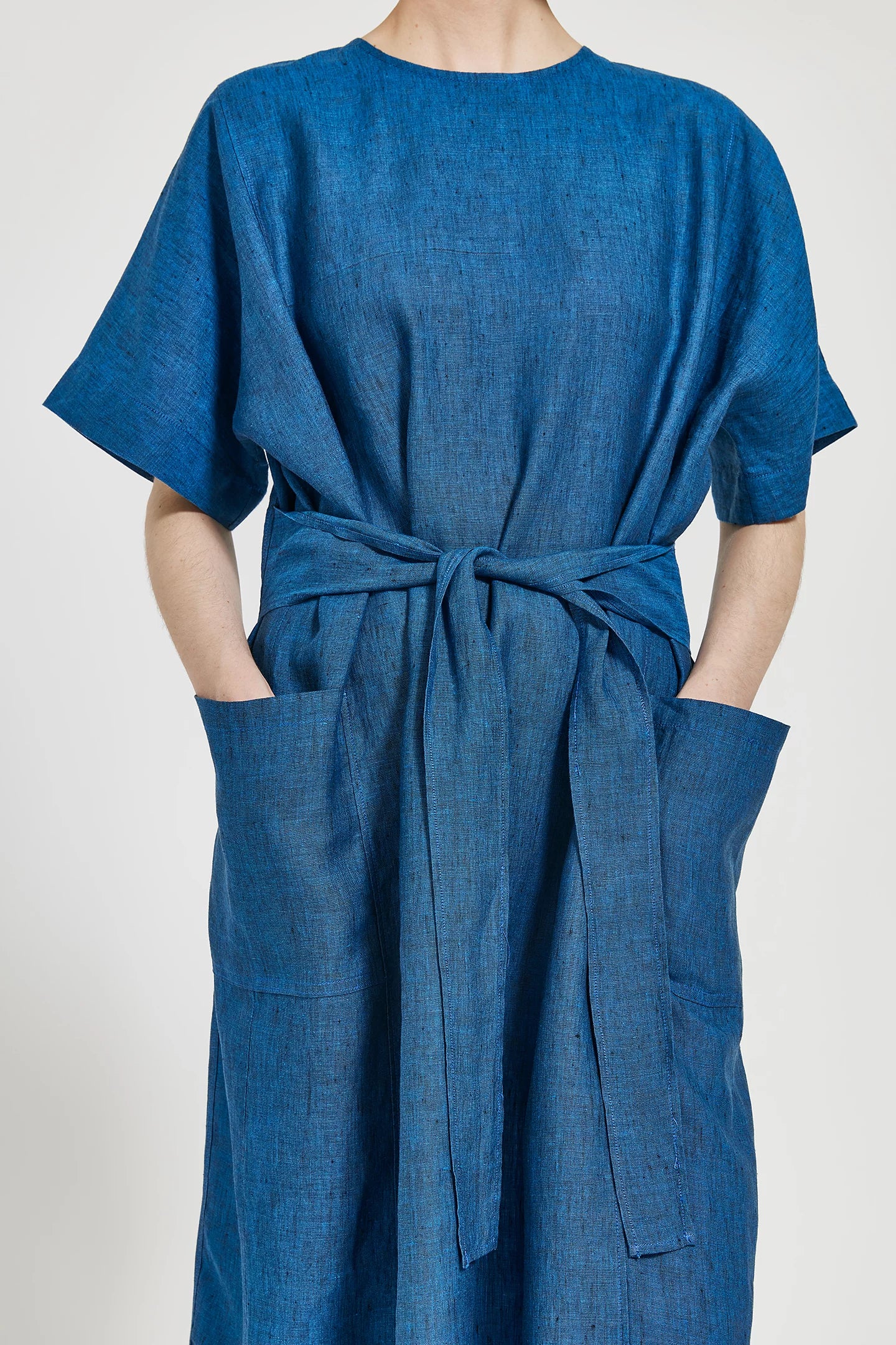 Maska Mari Linen Dress - Deep Night Blue