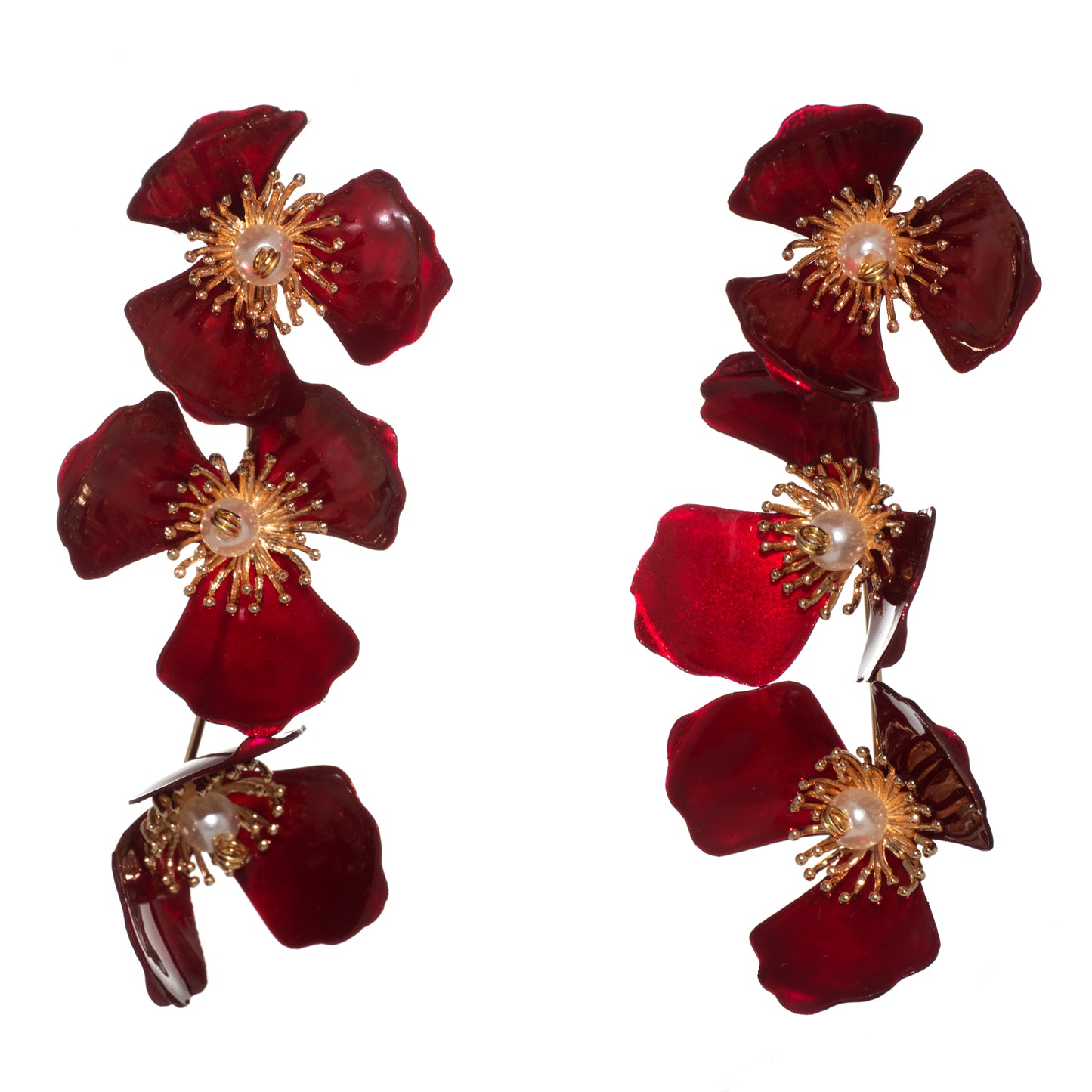 Upcycle With Jing - Triple Apple Flower Stud Earrings