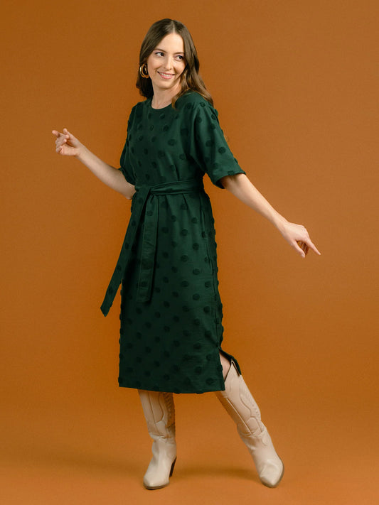 Aarre Guadalupe Dress - Green Big Dot