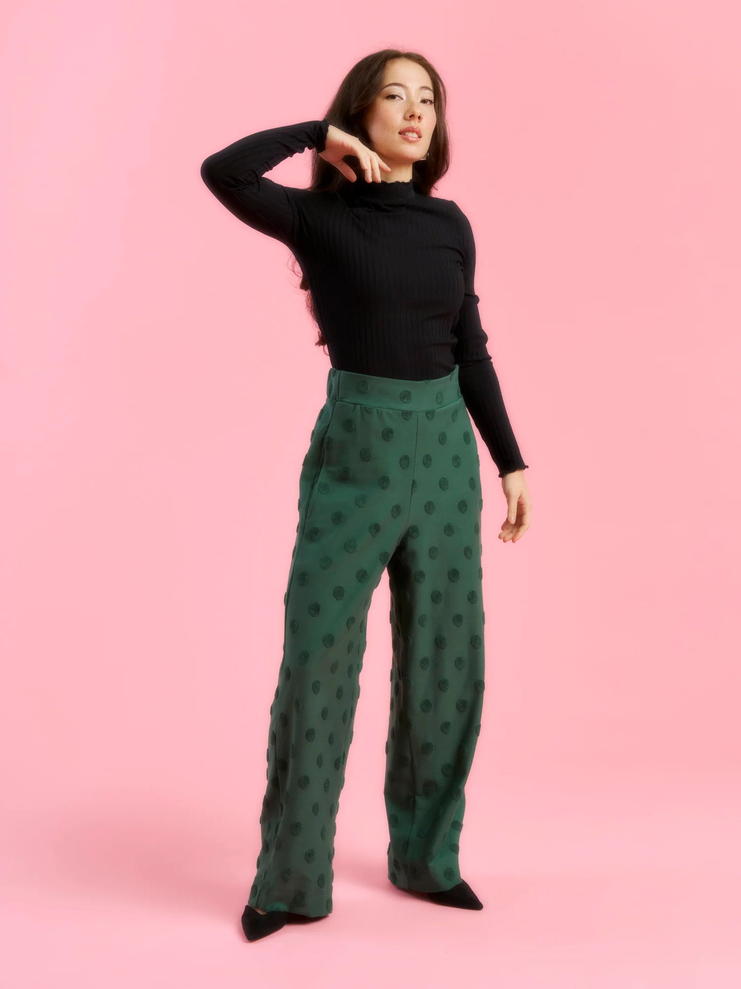 Aarre Madeline Pants Green Big Dot 