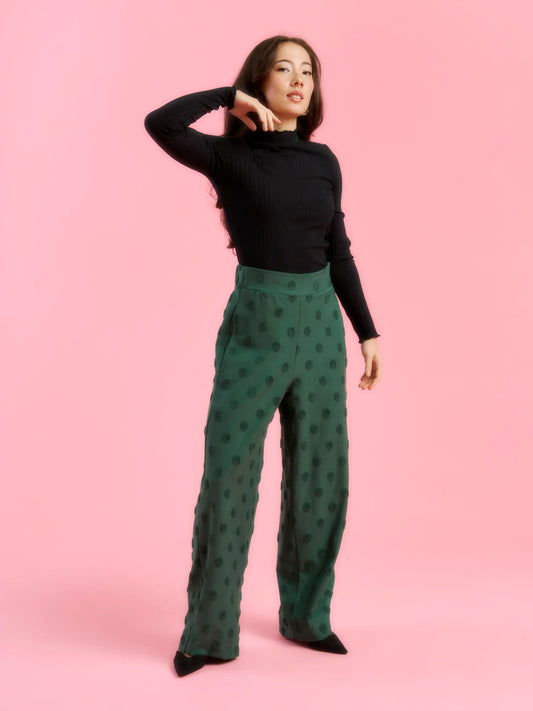 Aarre Madeline Pants Green Big Dot 