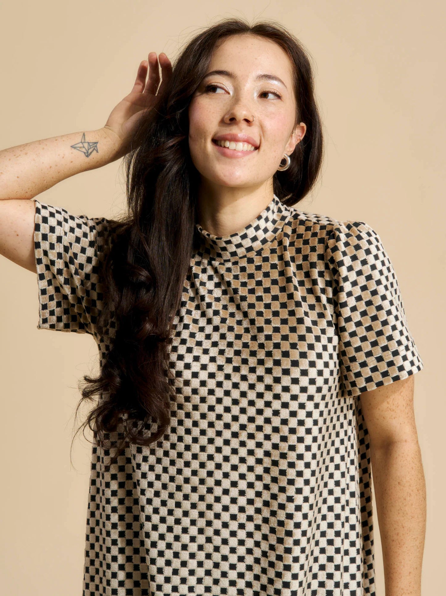 Aarrelabel Montana Dress Almond Chess