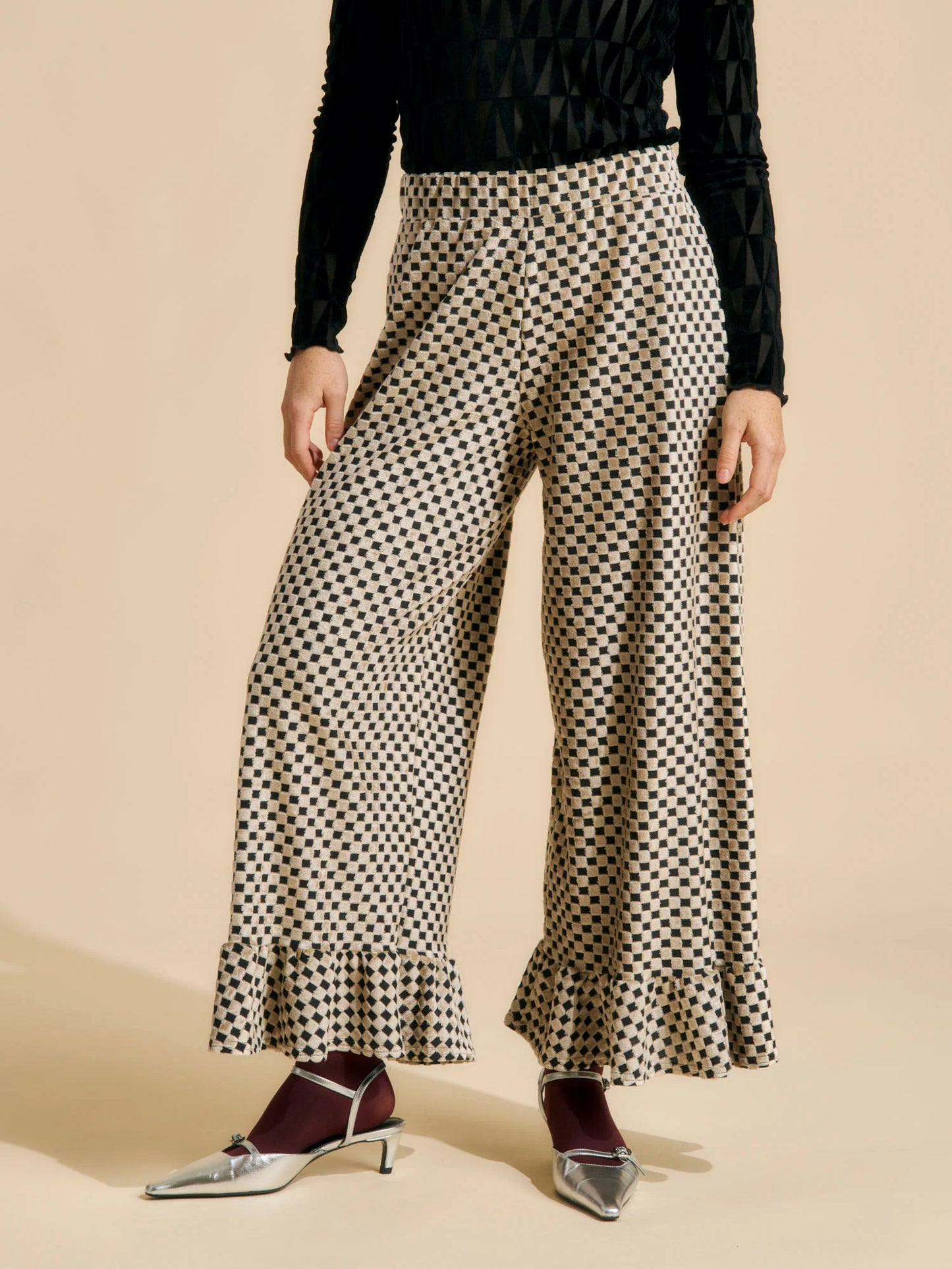 Aarrelabel Nanda Pants Almond Chess