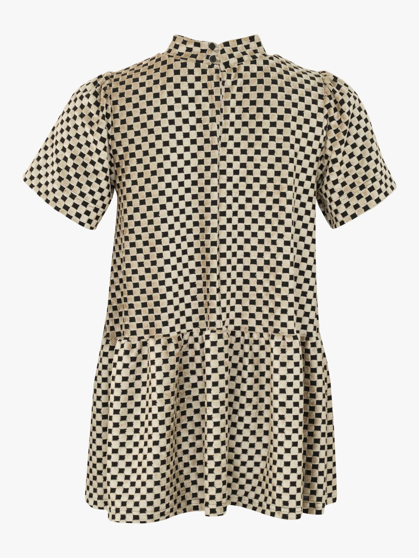 Aarre Vanda Peplum Shirt Almond Chess