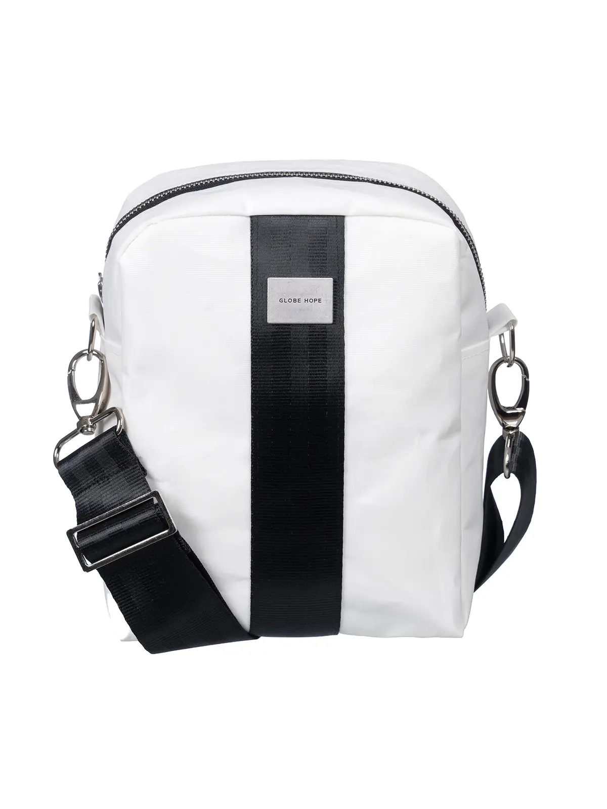 SOLEIL SAIL Shoulder Bag, Black and White 