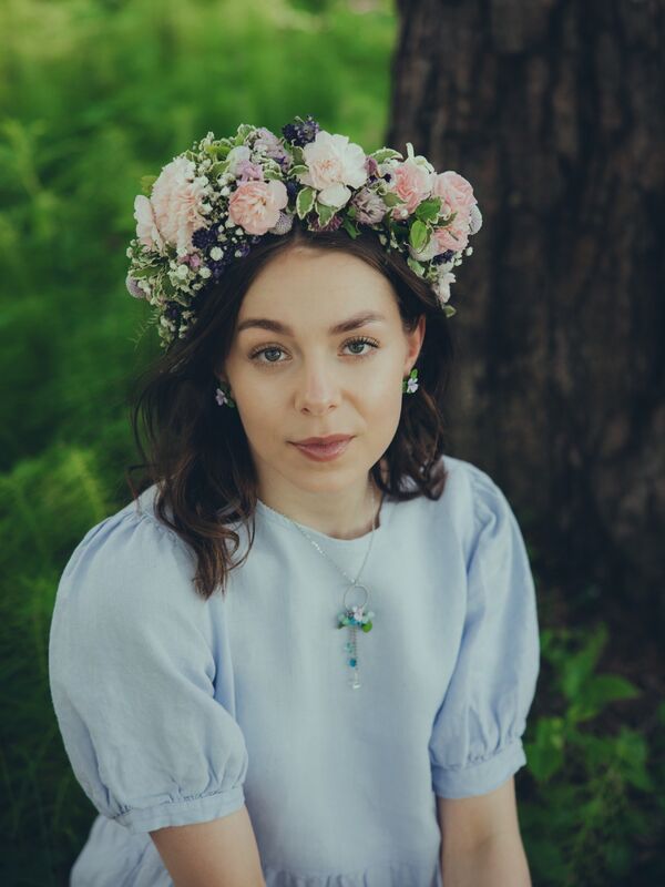 Daughter Of The North Forest Pansy Stud Earrings