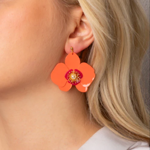 Upcycle with Jing - Butterfly Orchid Stud Earrings