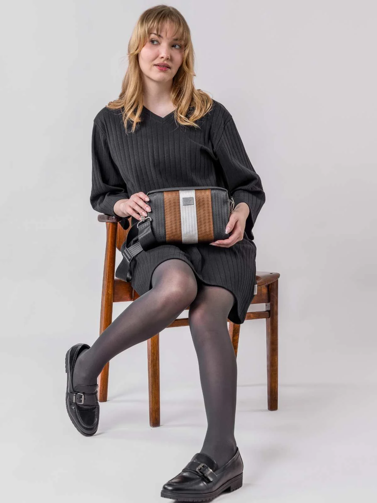 Globe Hope Kaste Stripe Bag - Black-Brown-Light Grey