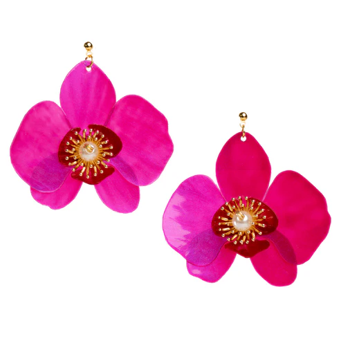 Upcycle with Jing - Butterfly Orchid Stud Earrings