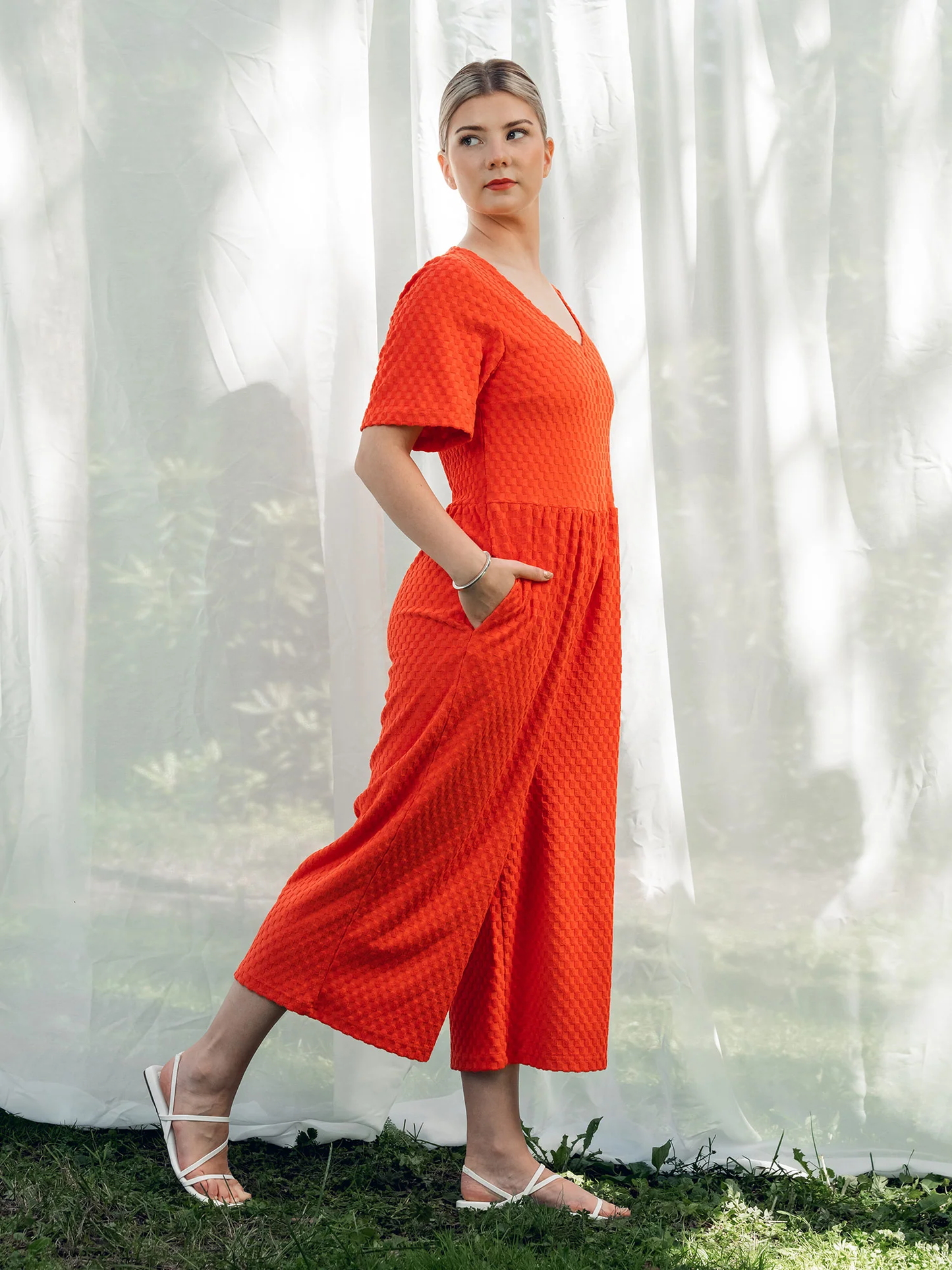 Aarre Andy Jumpsuit Square Red