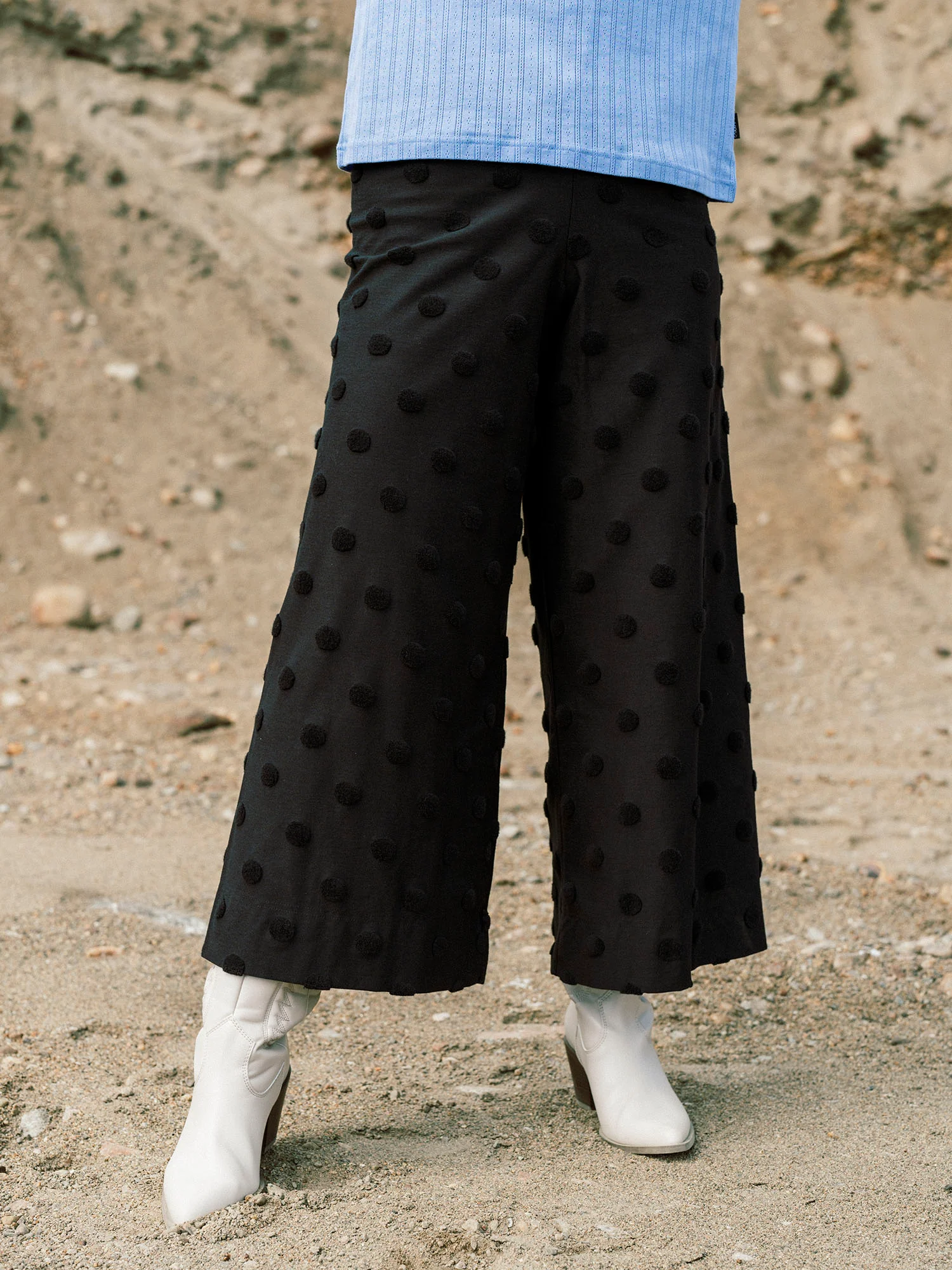 Aarre Alex Culottes Housut - Black Big Dot