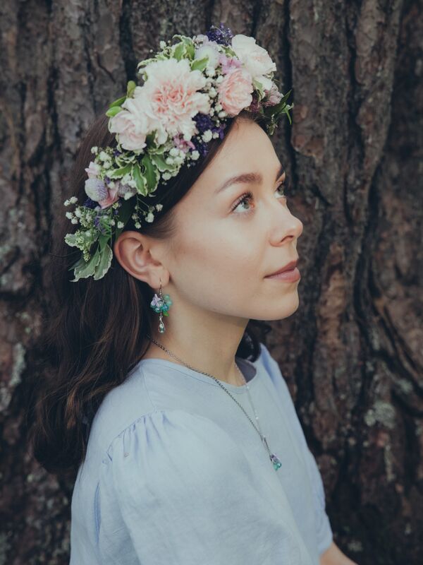 Daughter Of The North Forest Pansy Earrings Small