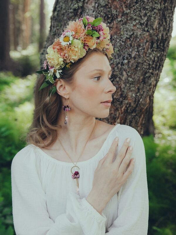 Daughter on the North Wild Rose Hoop Earrings