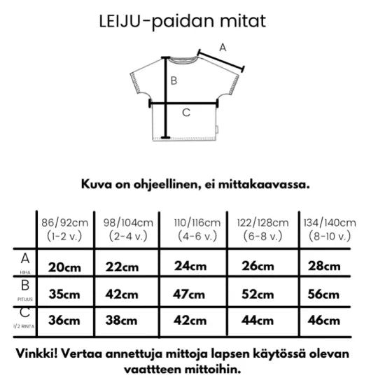 Miniatyyli Lasten Leiju Paita